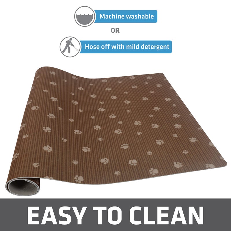 Drymate Dog Crate Mat Liner, Absorbs Urine, Waterproof, Non-Slip, Washable Puppy Pee Pad for Kennel Training - Use Under Pet Cage to Protect Floors, Thin Cut to Fit Design (USA Made) (Brown)(27"x42") - Image 5